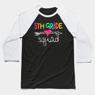 5th Grade Squad Fifth Teacher Student Team Back To School Baseball T-Shirt